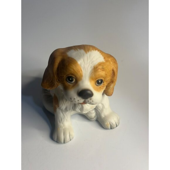 VTG HOMCO Spaniel Puppy Figurine - 3.5" Bisque Ceramic Dog Collectible Decor - Picture 2 of 5